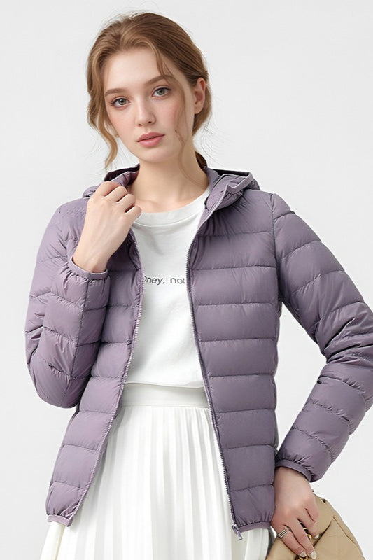 Drune | Slim Fit Kapuzenpufferjacke