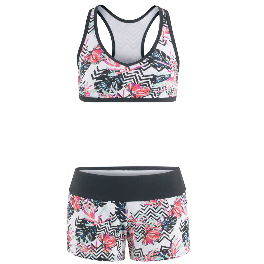 Damen Sport-Bikini-Set mit stylischem Crop-Top und Shorts Drune