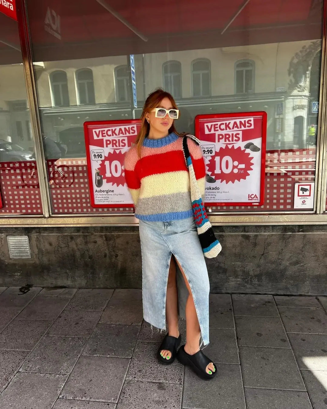Drune | Colorful striped knit sweater for casually chic looks