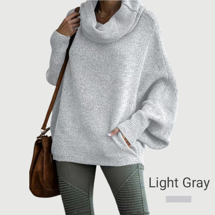 Drune | Cozy batwing sweater with waterfall neckline and pockets