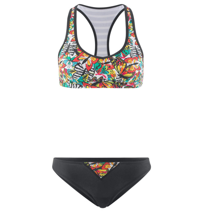 Damen Sport-Bikini mit buntem Muster und funktionalem Schnitt Drune