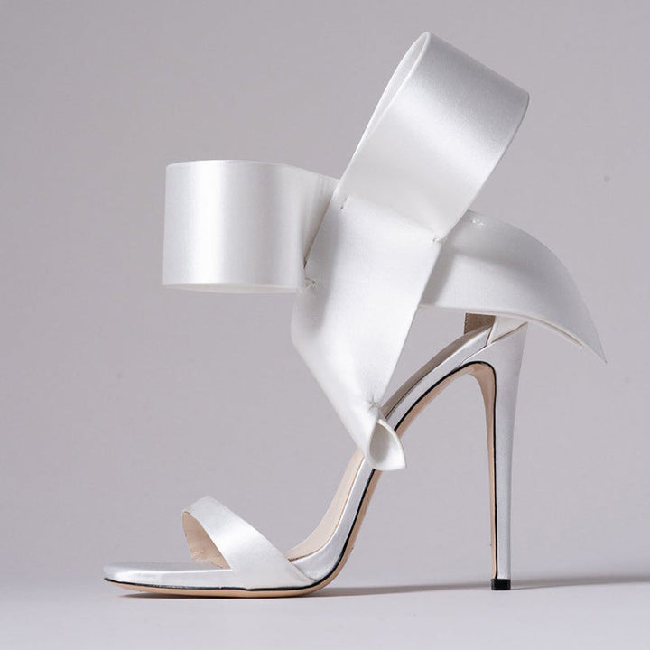 Drune | Sommer Übergröße Schleife Knöchelriemen High Heels Sandalen für Frauen