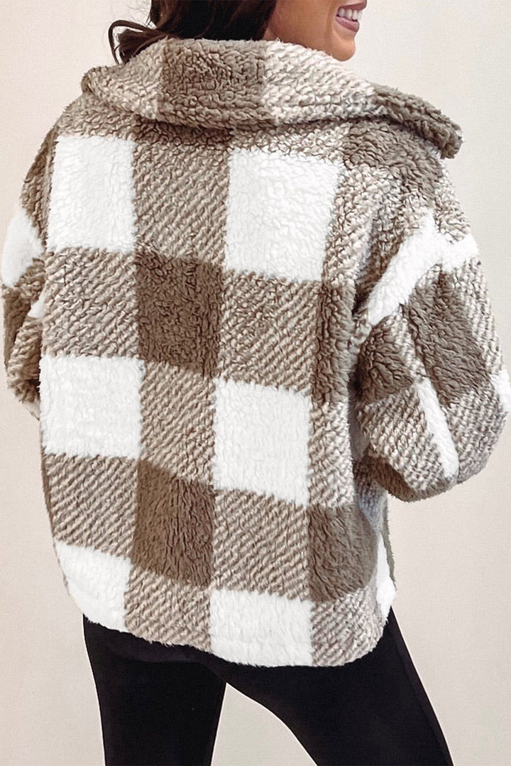 Drune | Weiche Teddyjacke mit Muster Komfortabel und Stilvoll Perfekt Für Den Alltag