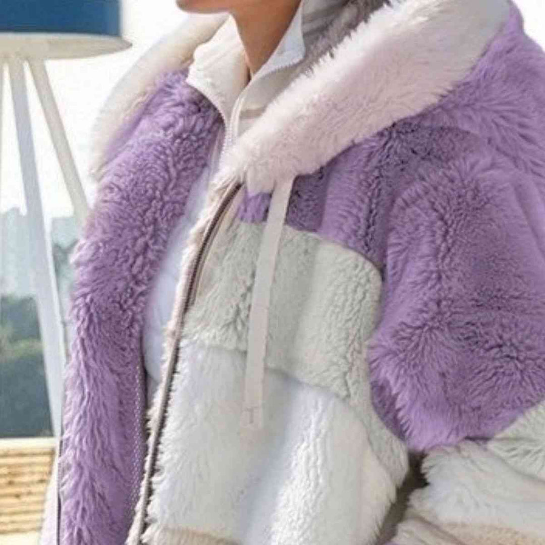 Drune | Color Block Zip-Up Kapuzenjacke