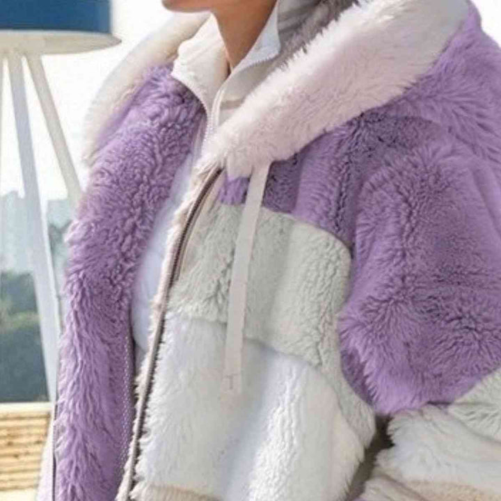 Drune | Color Block Zip-Up Kapuzenjacke