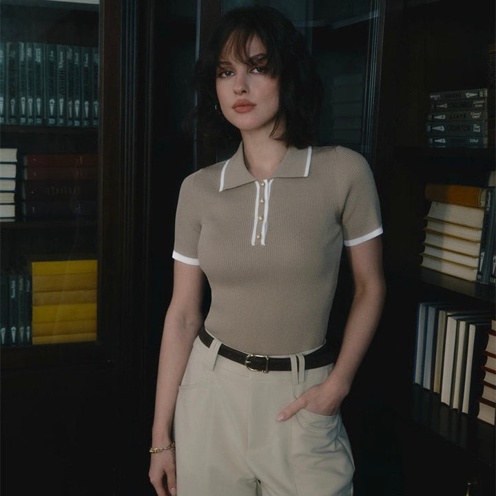 Drune | Strick Polo Für Damen