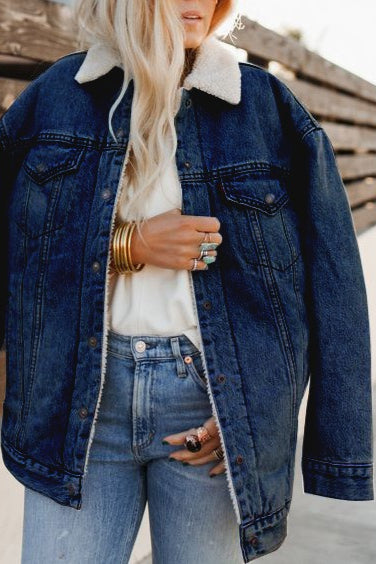 Drune | Gefütterte Jeans Bomberjacke