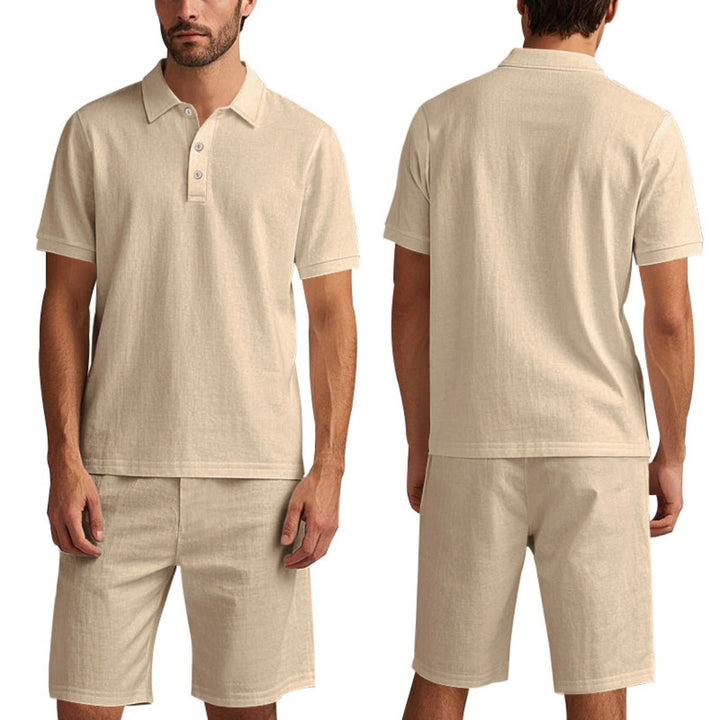 Drune | Kurzärmliges Poloshirt und Shorts Strandanzug