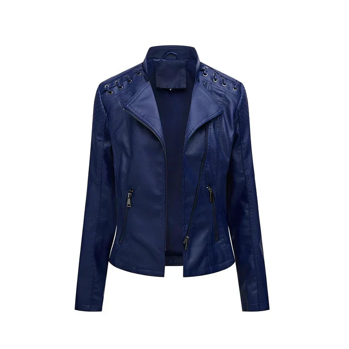 Drune | pu-lederjacke mit reibverschluss