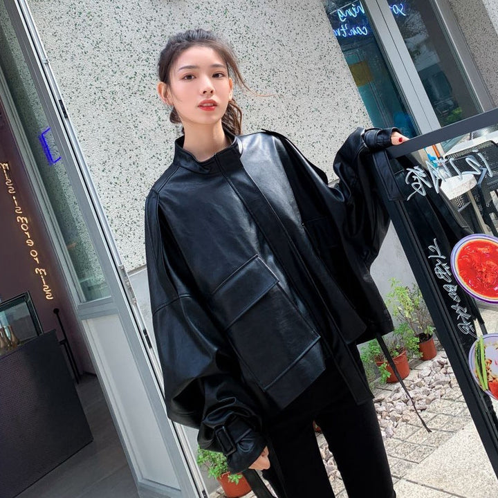 Drune | Damen Lederjacke Mit Box Cut