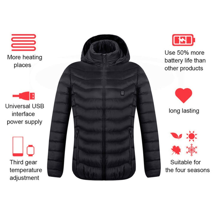 Drune | Elegante USB-heizbare Jacke für Herren, thermisch Winter