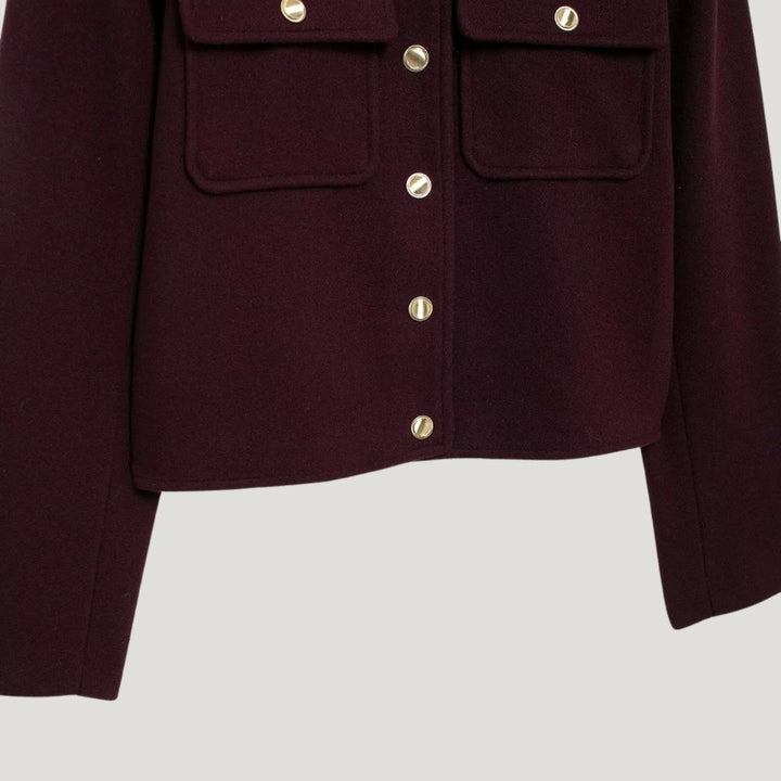 Drune | Strukturierte Wollmischung Knopfjacke