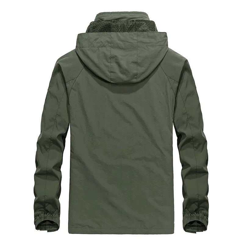 Drune | Wasserdichte Outdoor Herrenjacke mit abnehmbarem Kapuzenverband