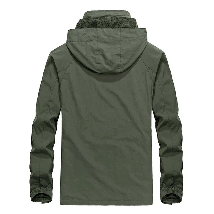 Drune | Wasserdichte Outdoor Herrenjacke mit abnehmbarem Kapuzenverband