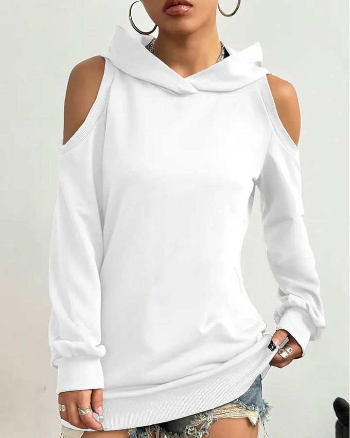 Drune | Überdie Schulter Kapuzenpullover or Schulterfreier Kapuzenpullover mit Kapuze