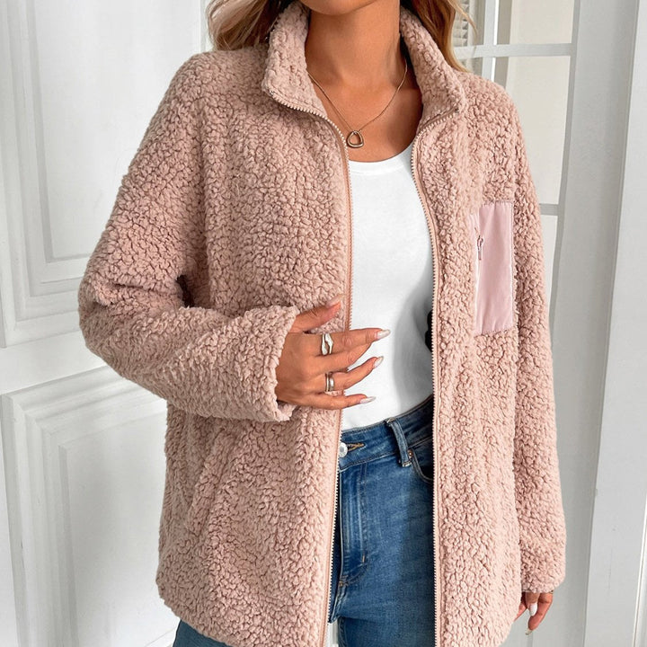 Drune | Lässige Winter Zip-Up Fuzzy Jacke für Damen