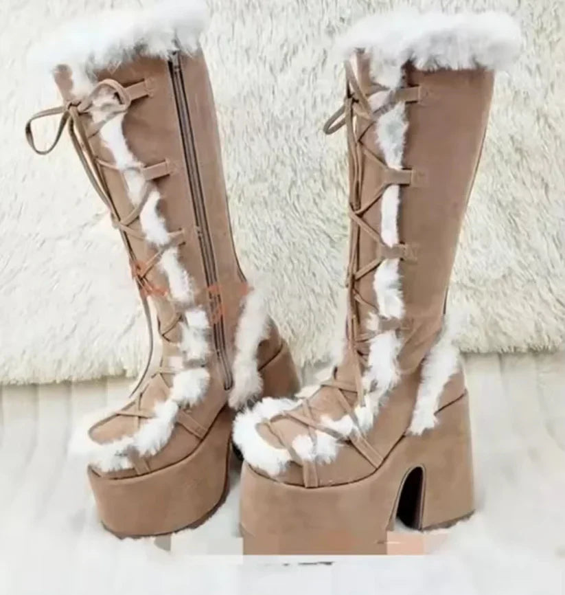 Drune | Stylische Stiefel Aus Kunstfell
