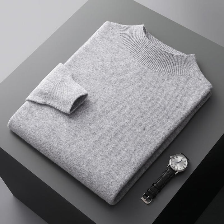 Drune | Luxuriöser Herrenpullover mit halbem Kragen