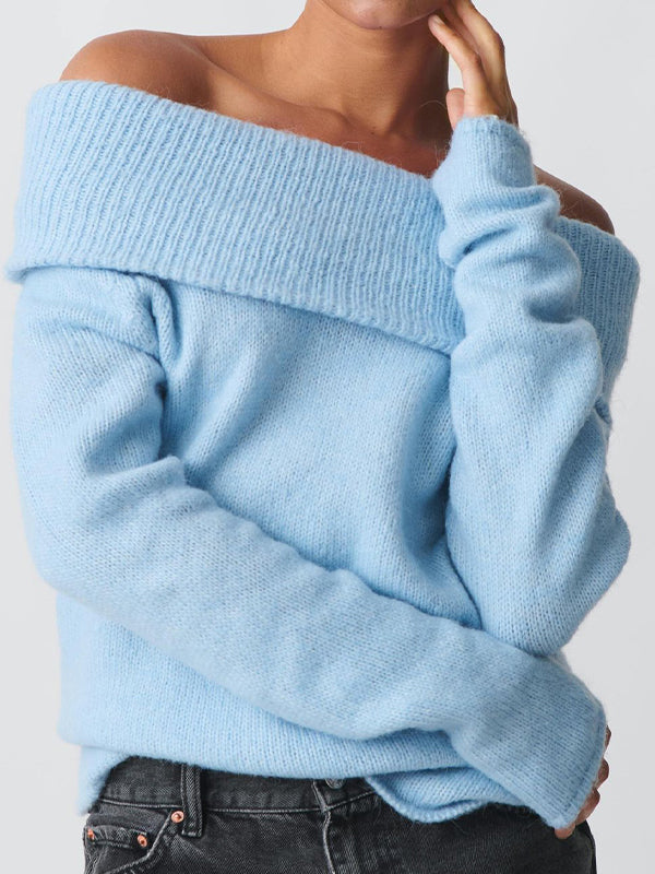 Drune | Y2k Off Shoulder Übergröße Pullover