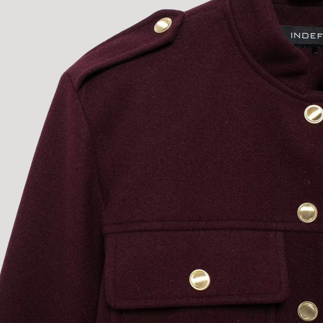 Drune | Strukturierte Wollmischung Knopfjacke