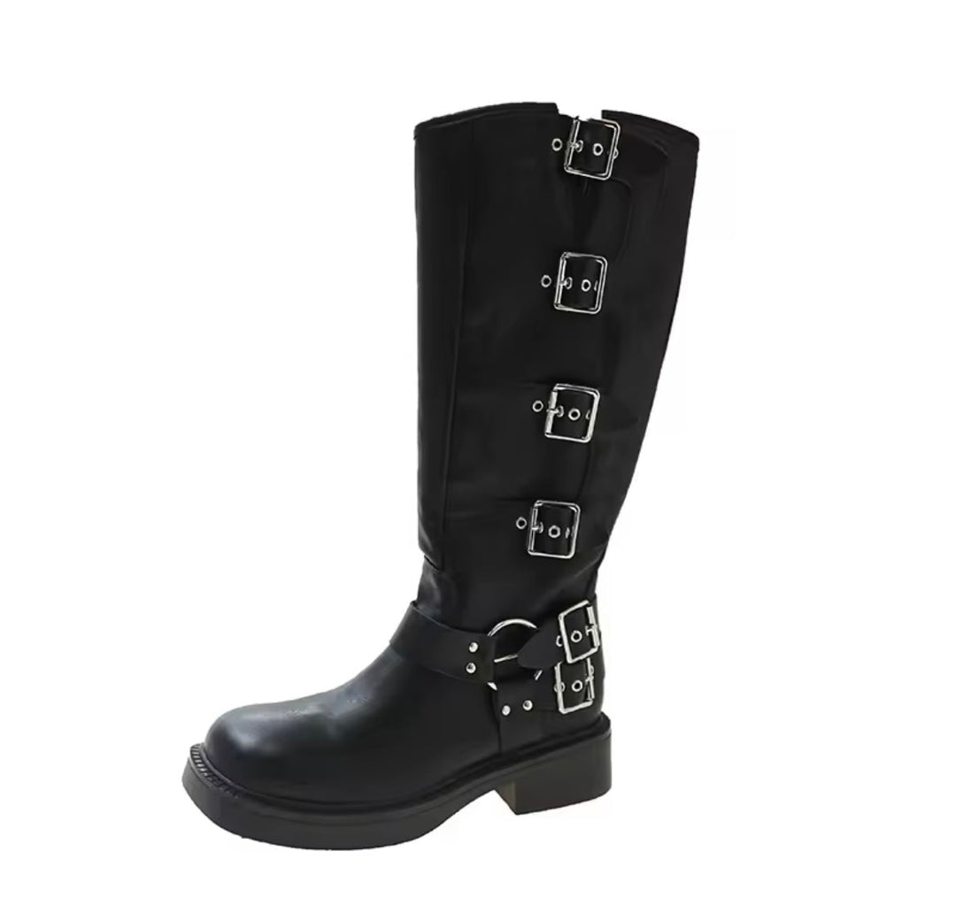 Drune | Stiefel Mit Schnallen Und Absatz