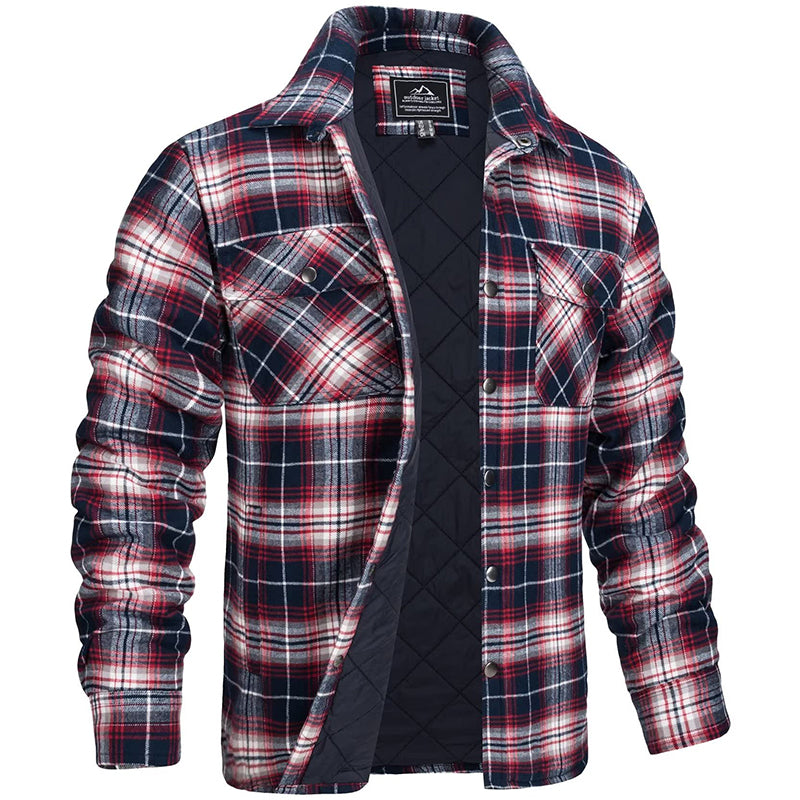 Drune | Herren Holzfällerjacke im karierten Design