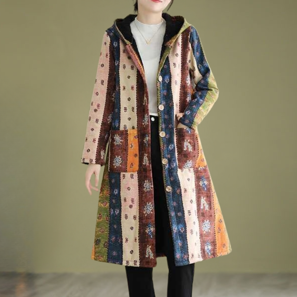 Drune | Herbstjacke mit Kapuze in mittellanger Länge für Damen