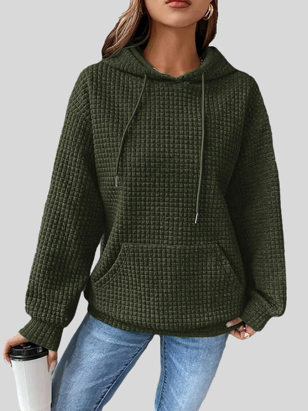 Drune | Damen Pullover Hoodie mit Kordelzugkapuze