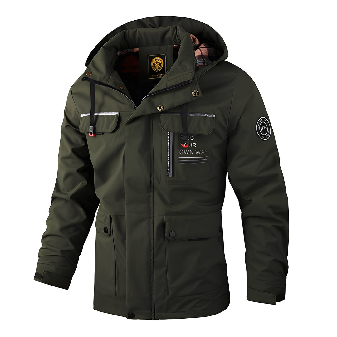 Drune | Wetterfest, Dicke Outdoor-Jacke für Männer