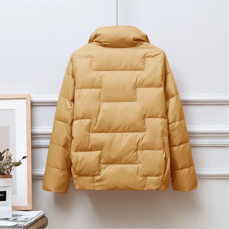 Drune | Gep quiltete Daunenjacke Rollkragen Daunenjacke
