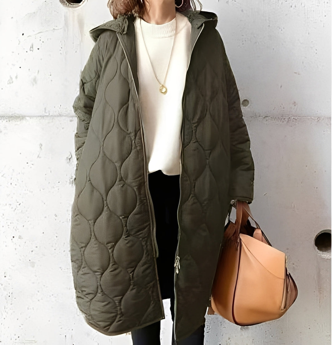 Drune | Lässiger Parka-Mantel mit Kapuze für Frauen