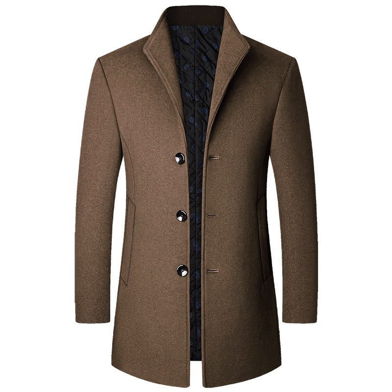 Drune | Eleganter Langer Wollmantel für Herren