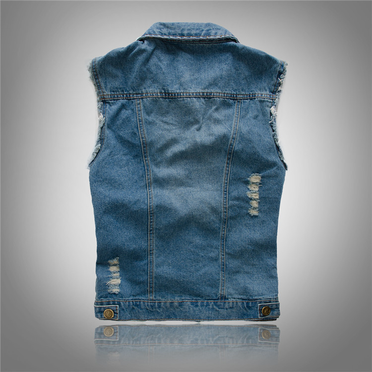 Drune Stylische Denim Weste für Herren