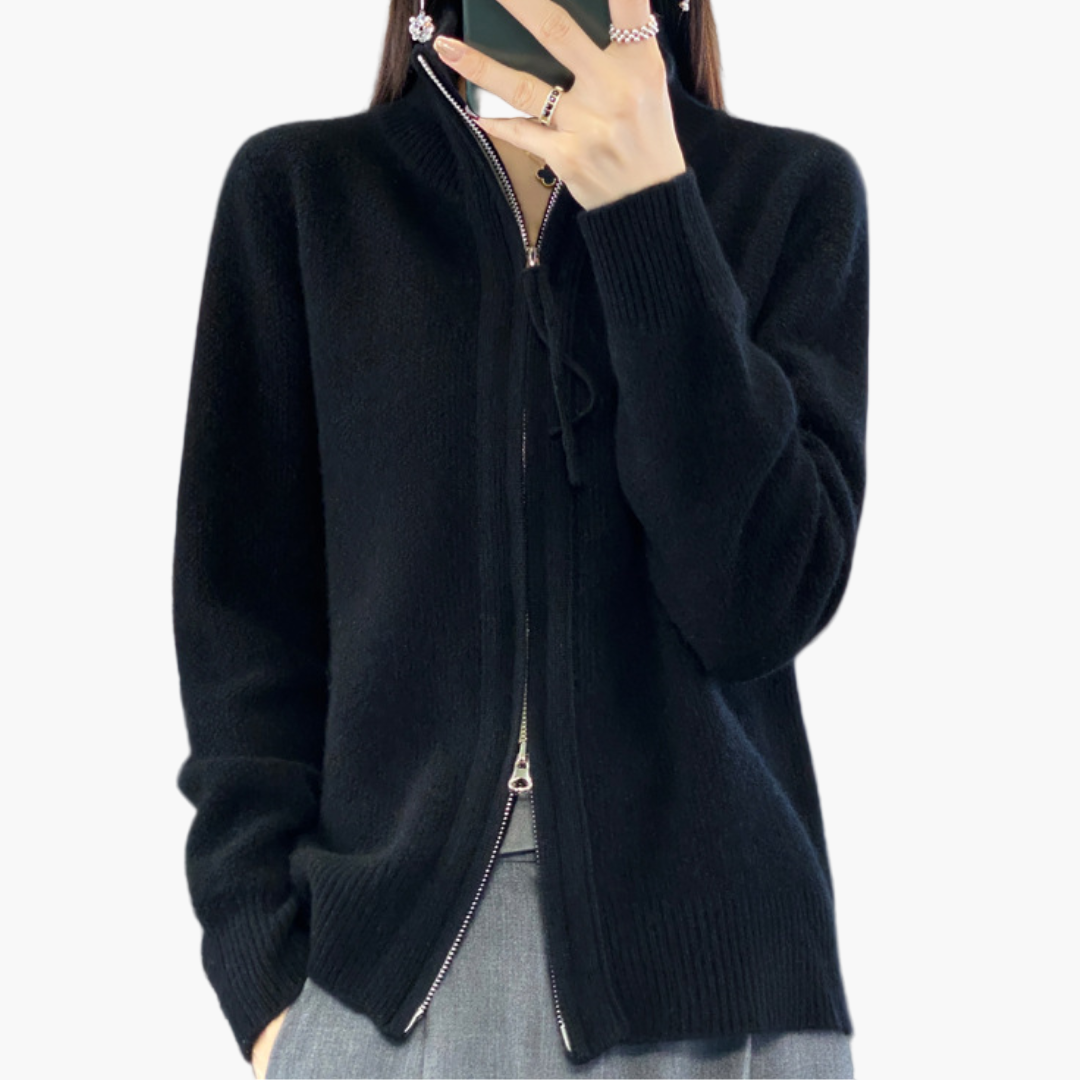 Drune | Strickjacke mit Reißverschluss - Eleganter Casual Style für Alltag und Büro