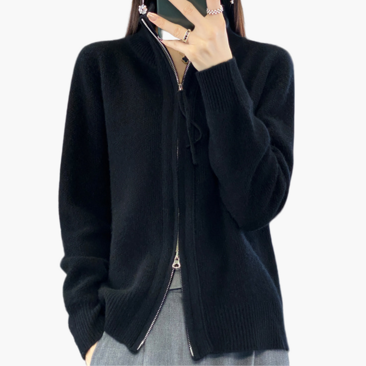 Drune | Strickjacke mit Reißverschluss - Eleganter Casual Style für Alltag und Büro