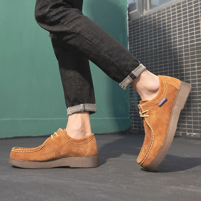 Drune | Schuhe Wildleder Robuste Gummisohle Bequeme Schnürung Lässiger Look
