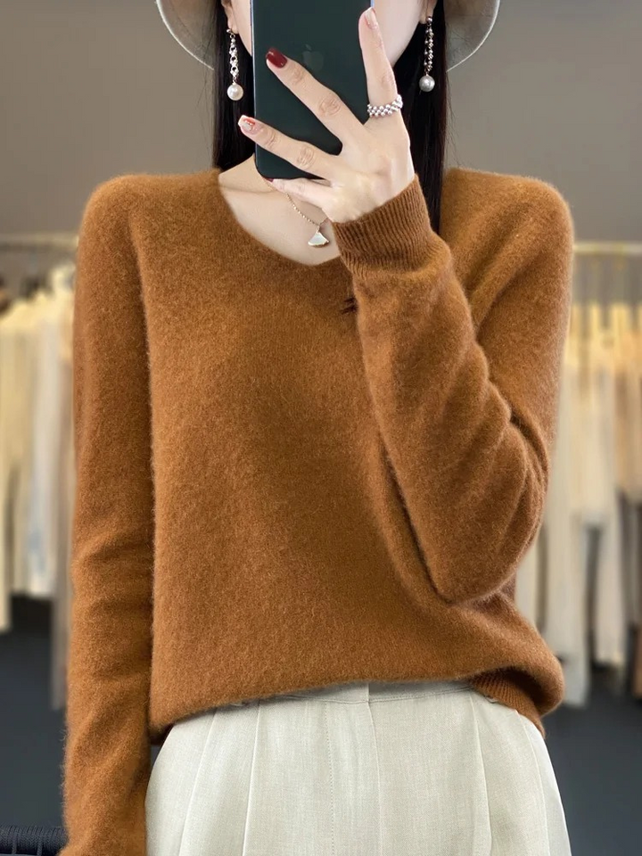 MonAmi V-Ausschnitt Leichtgewicht Kaschmir Pullover Damen