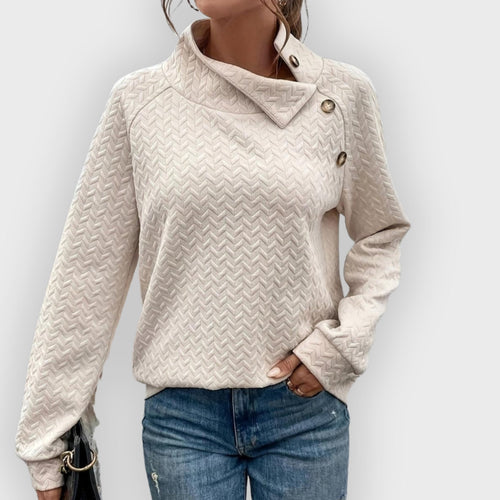 Drune | Sweatshirt Knopf Detail