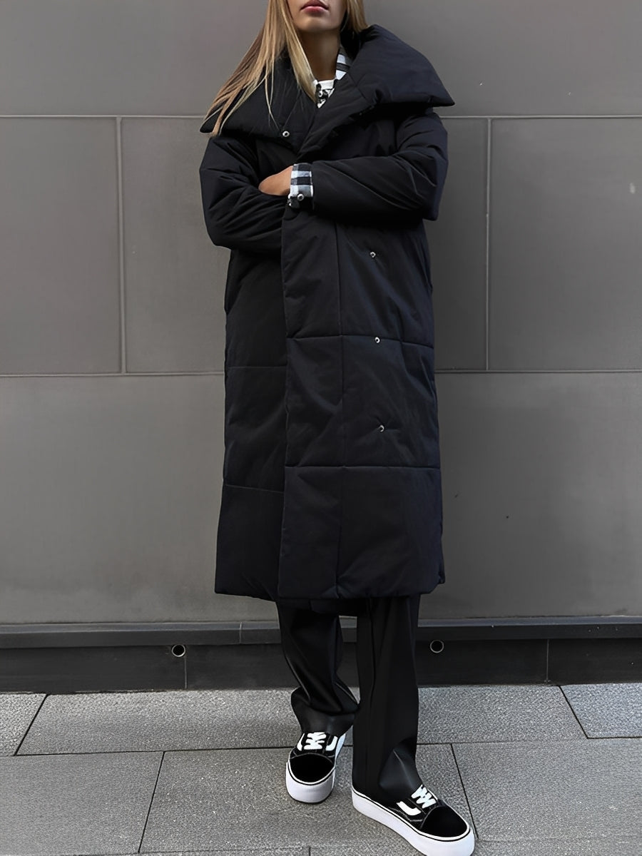 Drune | Lange, warme Damenjacke mit Futter