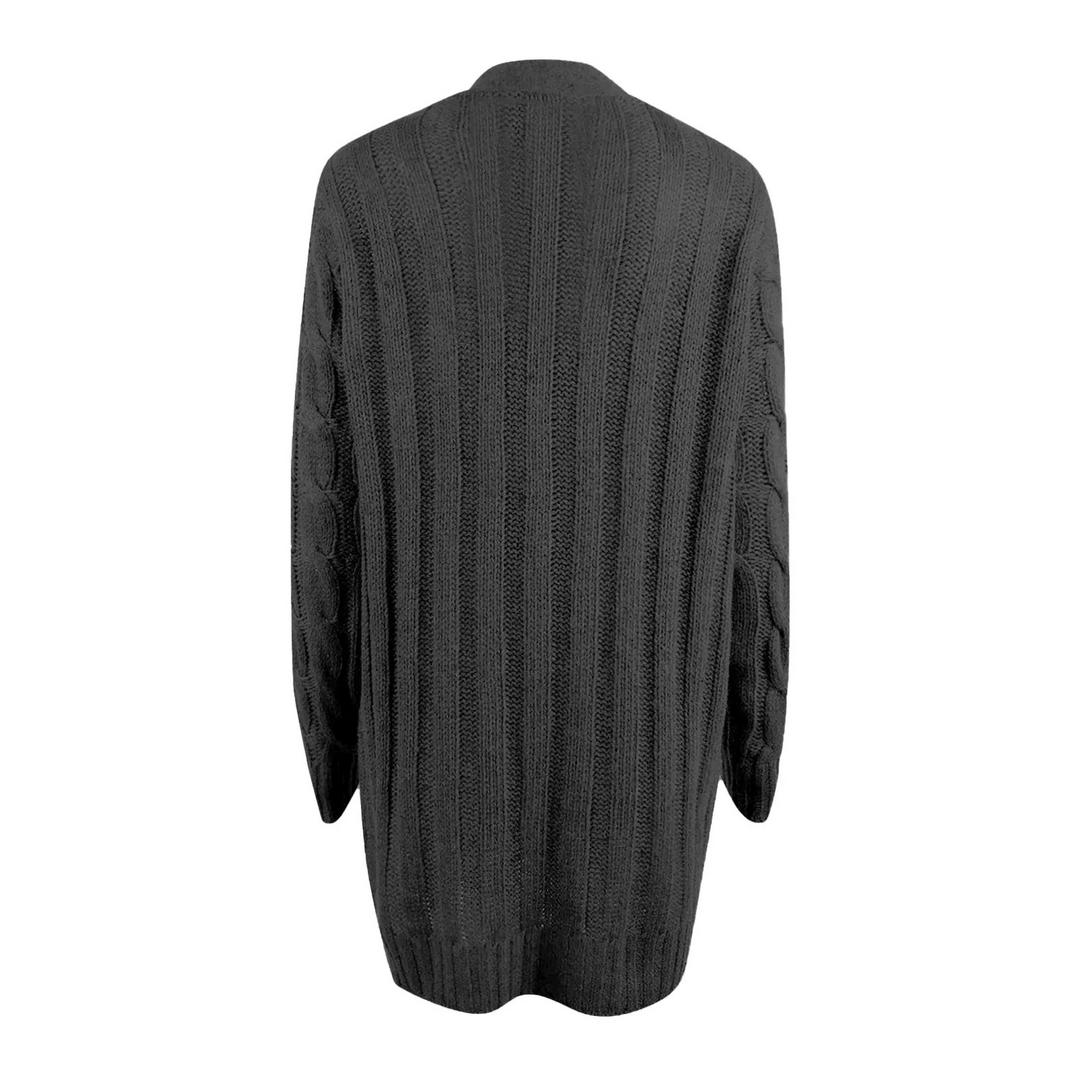 Drune | Stylische Lange Strickjacke Für Damen Mit Knopfleiste