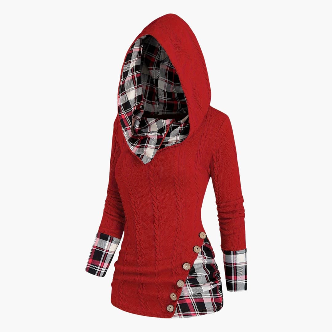 Drune | Stilvoll Kabelstrick Hoodie für Frauen