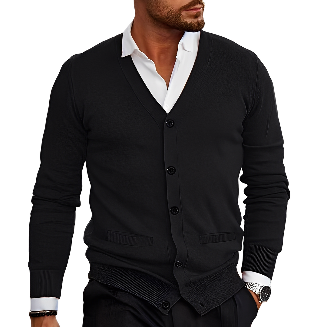 Drune | Lässiger Baumwollcardigan mit Knöpfen für Herren