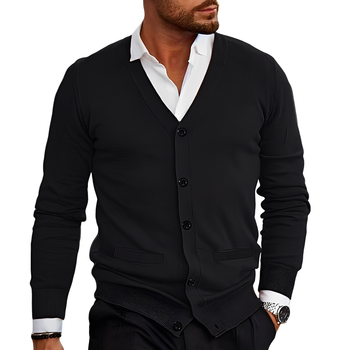 Drune | Lässiger Baumwollcardigan mit Knöpfen für Herren