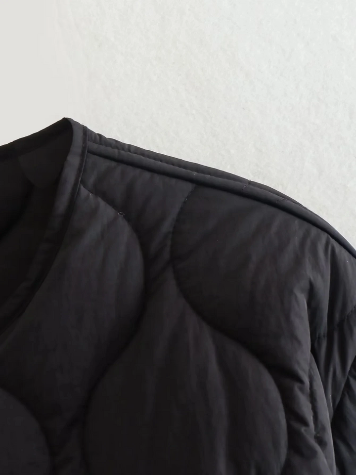 Drune | Gepolsterte Jacke Damen, Leichtes Übergröße Modell Mit Taschen, Knopfverschluss