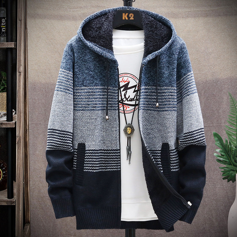 Drune | Lässige lange Jacke mit Kapuze für Männer
