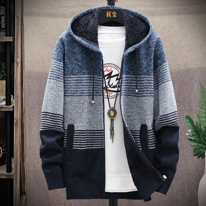 Drune | Lässige lange Jacke mit Kapuze für Männer