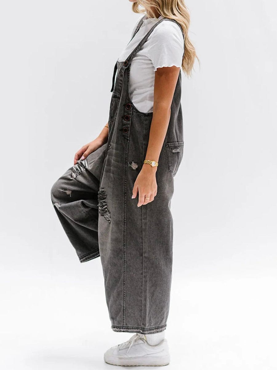 Drune | Ärmelloser Lockere Denim Overall
