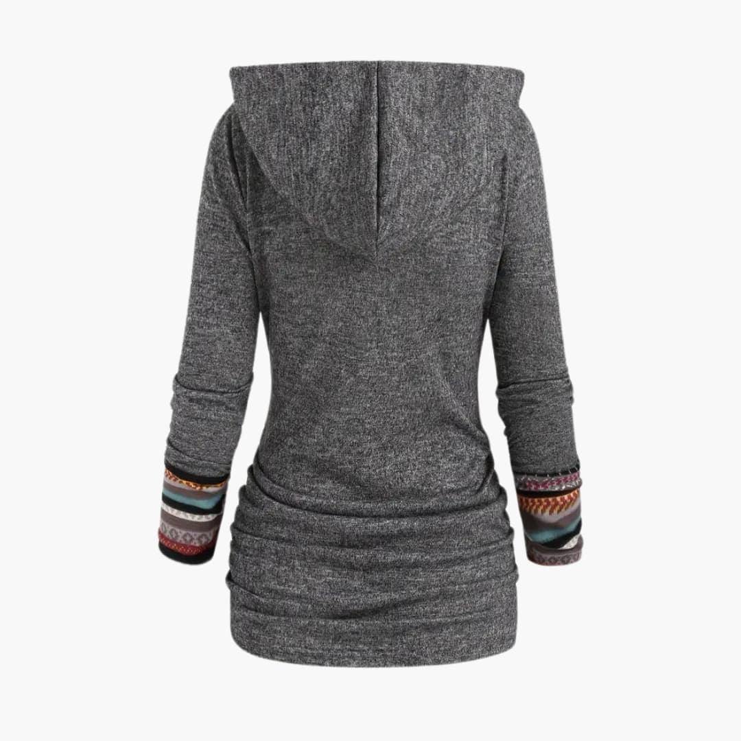 Drune | Stylischer Kapuzenpullover mit ethnischem Druck für Damen
