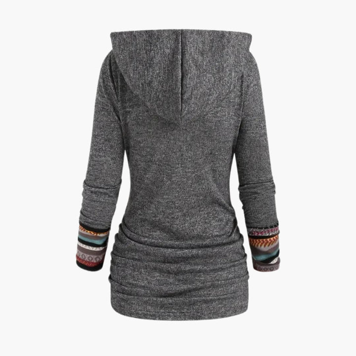 Drune | Stylischer Kapuzenpullover mit ethnischem Druck für Damen