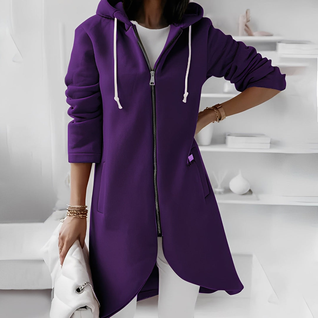 Drune | Lange und bequeme Damen-Kapuzenjacke